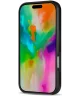 Apple iPhone 16 Pro Hoesje met Slider Kaarthouder Back Cover Zwart