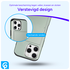Apple iPhone 16 Pro Hoesje met Slider Kaarthouder Back Cover Groen afbeelding 2