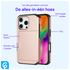 Apple iPhone 16 Pro Hoesje met Slider Kaarthouder Back Cover Roze afbeelding 3