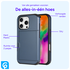 Apple iPhone 16 Pro Hoesje met Slider Kaarthouder Back Cover Blauw afbeelding 5