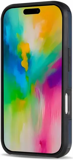 Apple iPhone 16 Pro Max Hoesje met Slider Kaarthouder Back Cover Blauw afbeelding 4