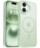 Apple iPhone 16 Hoesje met MagSafe Back Cover Matte Licht Groen