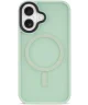 Apple iPhone 16 Hoesje met MagSafe Back Cover Matte Licht Groen