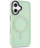 Apple iPhone 16 Hoesje met MagSafe Back Cover Matte Licht Groen