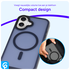 Apple iPhone 16 Hoesje met MagSafe Back Cover Matte Donkerblauw afbeelding 6