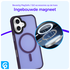 Apple iPhone 16 Hoesje met MagSafe Back Cover Matte Paars afbeelding 4