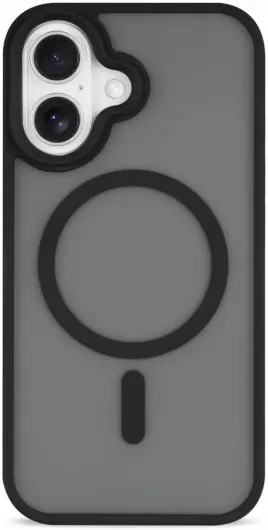 Apple iPhone 16 Hoesje met MagSafe Back Cover Matte Zwart afbeelding 10