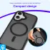 Apple iPhone 16 Hoesje met MagSafe Back Cover Matte Zwart afbeelding 5