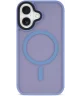 Apple iPhone 16 Hoesje met MagSafe Back Cover Matte Licht Blauw