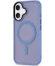 Apple iPhone 16 Hoesje met MagSafe Back Cover Matte Licht Blauw