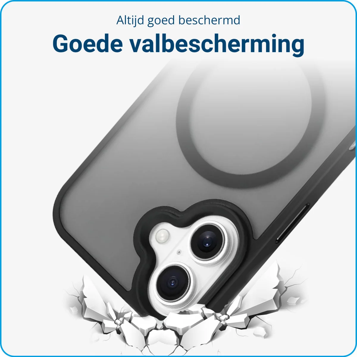 Apple iPhone 16 Plus Hoesje met MagSafe Back Cover Matte Zwart afbeelding 5