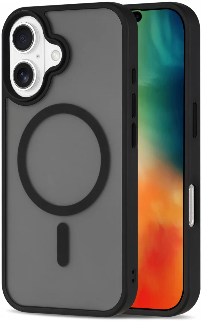 Apple iPhone 16 Plus Hoesje met MagSafe Back Cover Matte Zwart afbeelding 6