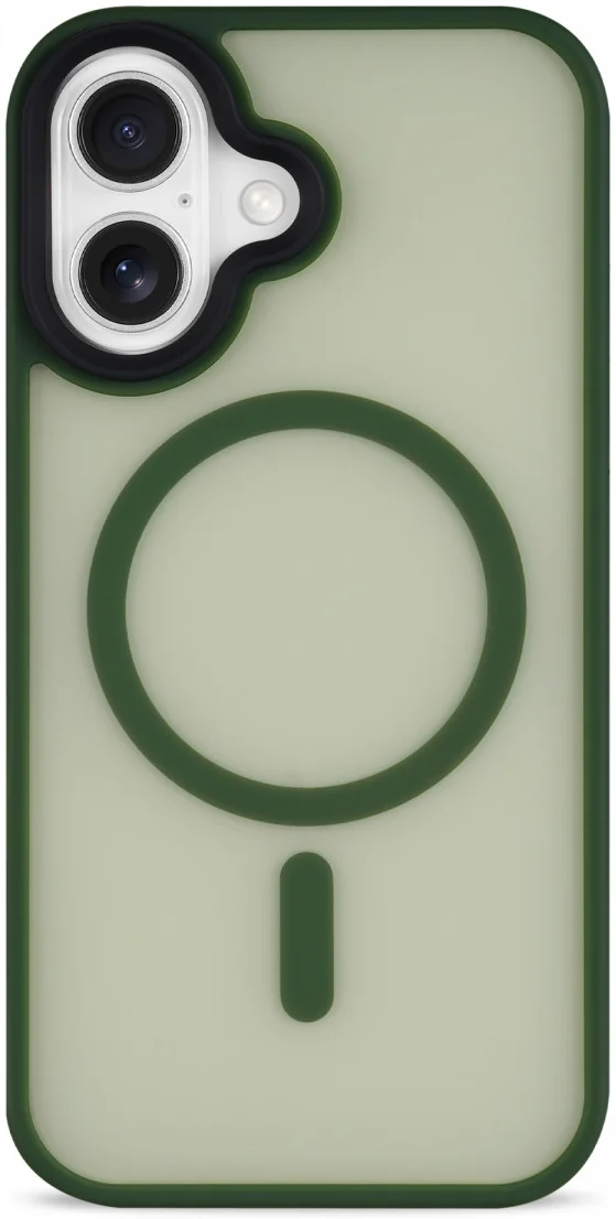 Apple iPhone 16 Plus Hoesje met MagSafe Back Cover Matte Groen afbeelding 10