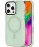 Apple iPhone 16 Pro Hoesje met MagSafe Back Cover Matte Licht Groen