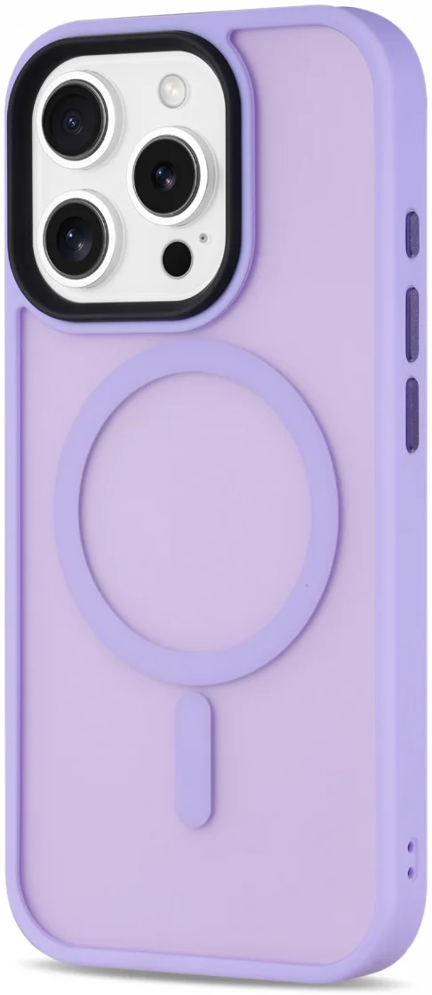 Apple iPhone 16 Pro Hoesje met MagSafe Back Cover Matte Lila afbeelding 8