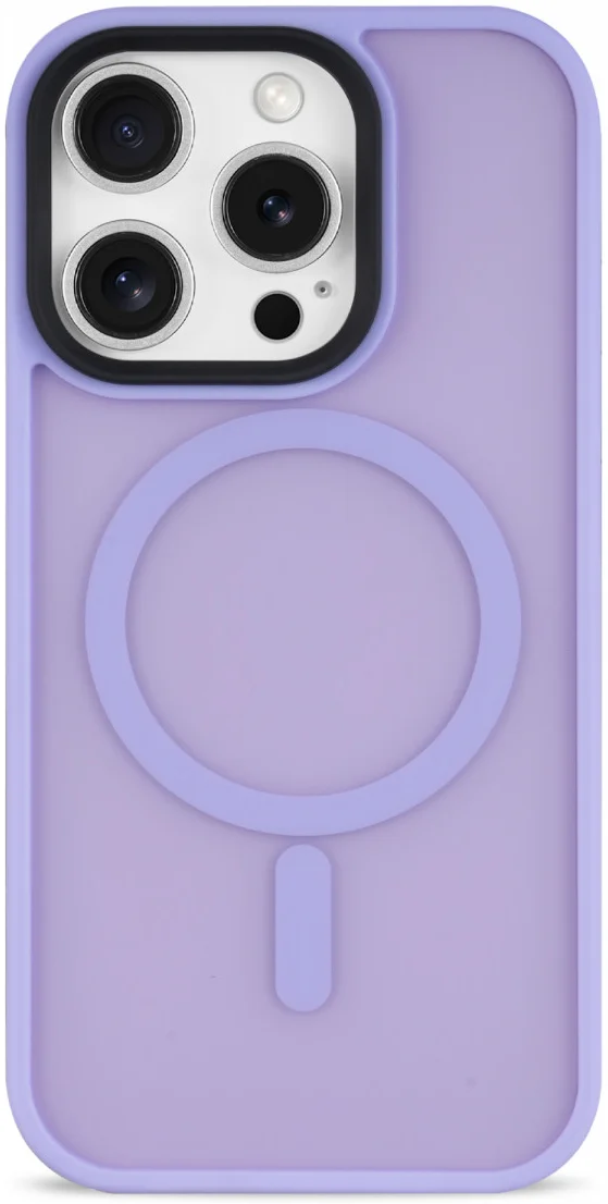 Apple iPhone 16 Pro Hoesje met MagSafe Back Cover Matte Lila afbeelding 10