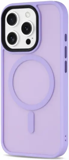 Apple iPhone 16 Pro Hoesje met MagSafe Back Cover Matte Lila afbeelding 8