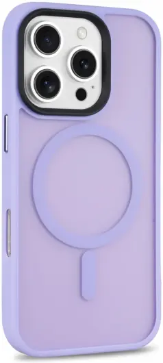 Apple iPhone 16 Pro Hoesje met MagSafe Back Cover Matte Lila afbeelding 11