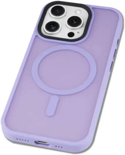 Apple iPhone 16 Pro Hoesje met MagSafe Back Cover Matte Lila afbeelding 12