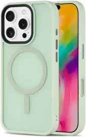Apple iPhone 16 Pro Max Hoesje met MagSafe Back Cover Matte Groen afbeelding