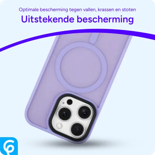 Apple iPhone 16 Pro Max Hoesje met MagSafe Back Cover Matte Lila afbeelding 2