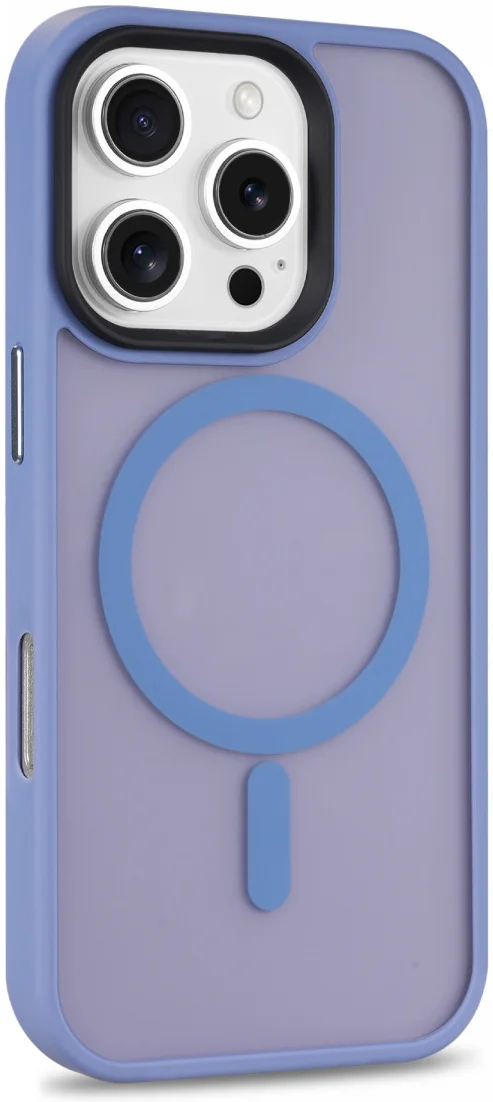 Apple iPhone 16 Pro Max Hoesje met MagSafe Back Cover Matte Lichtblauw afbeelding 8