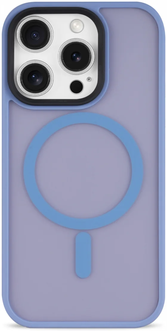 Apple iPhone 16 Pro Max Hoesje met MagSafe Back Cover Matte Lichtblauw afbeelding 10