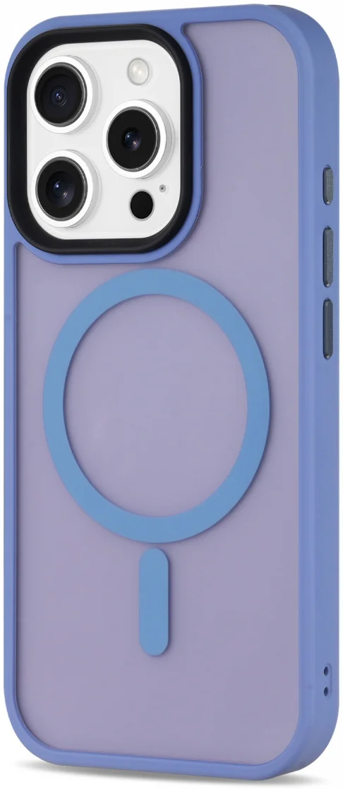 Apple iPhone 16 Pro Max Hoesje met MagSafe Back Cover Matte Lichtblauw afbeelding 11
