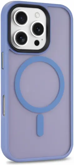 Apple iPhone 16 Pro Max Hoesje met MagSafe Back Cover Matte Lichtblauw afbeelding 8