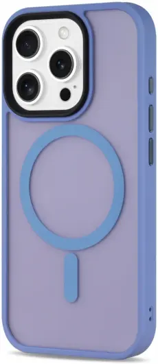 Apple iPhone 16 Pro Max Hoesje met MagSafe Back Cover Matte Lichtblauw afbeelding 11