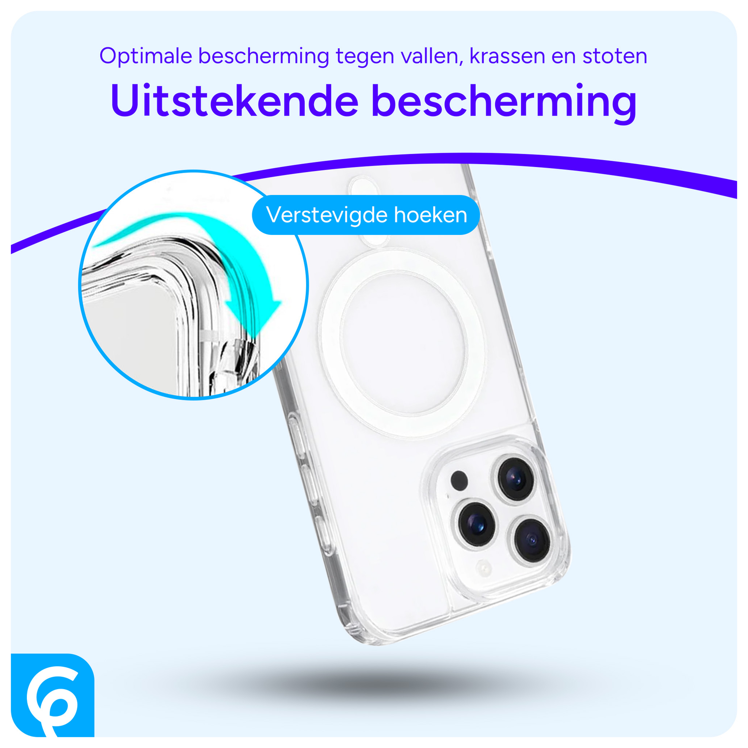 Apple iPhone 16 Pro Hoesje MagSafe Schokbestendig met Koord Transparant afbeelding 3