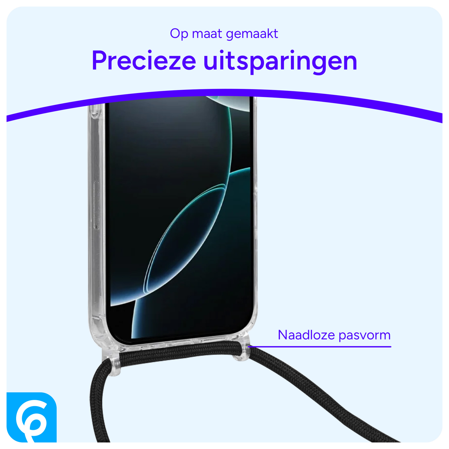 Apple iPhone 16 Pro Hoesje MagSafe Schokbestendig met Koord Transparant afbeelding 4