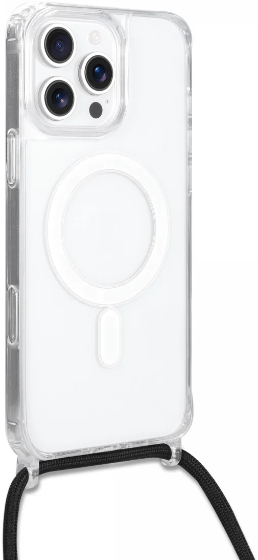 Apple iPhone 16 Pro Max Hoesje MagSafe Schokbestendig met Koord Transparant afbeelding 10