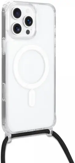 Apple iPhone 16 Pro Max Hoesje MagSafe Schokbestendig met Koord Transparant afbeelding 10