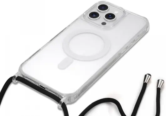 Apple iPhone 16 Pro Max Hoesje MagSafe Schokbestendig met Koord Transparant afbeelding 11