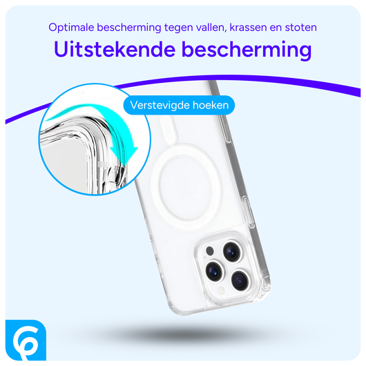 Apple iPhone 16 Pro Max Hoesje MagSafe Schokbestendig met Koord Transparant afbeelding 2