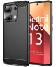 Xiaomi Redmi Note 13 4G Hoesje Geborsteld TPU Flexibele Back Cover Zwart