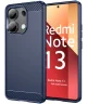 Xiaomi Redmi Note 13 4G Hoesje Geborsteld TPU Flexibele Back Cover Blauw