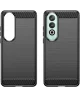 OnePlus Nord CE 4 Hoesje Geborsteld TPU Flexibele Back Cover Zwart