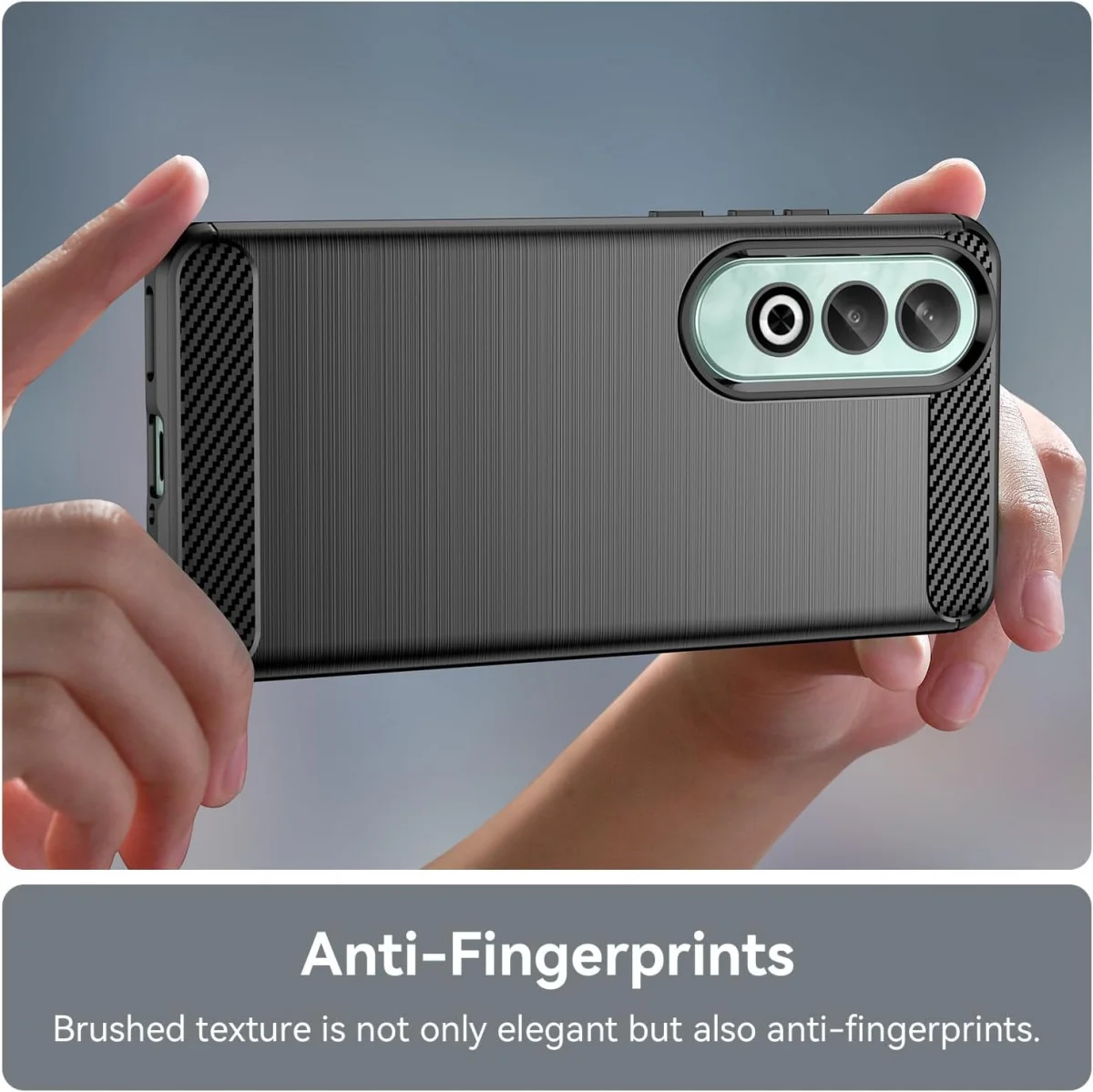OnePlus Nord CE 4 Hoesje Geborsteld TPU Flexibele Back Cover Zwart afbeelding 5