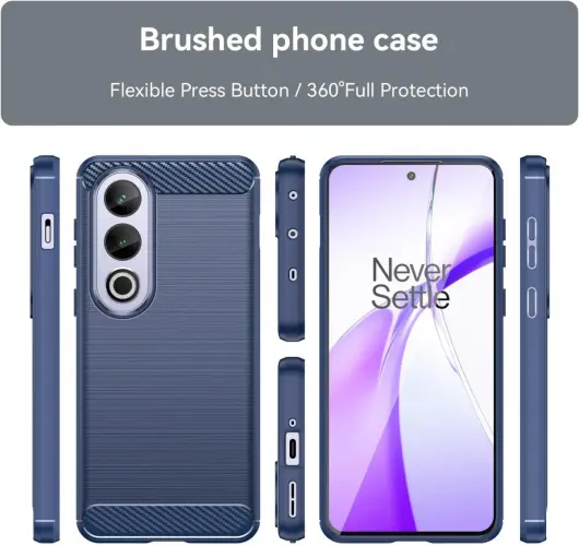 OnePlus Nord CE 4 Hoesje Geborsteld TPU Flexibele Back Cover Blauw afbeelding 8