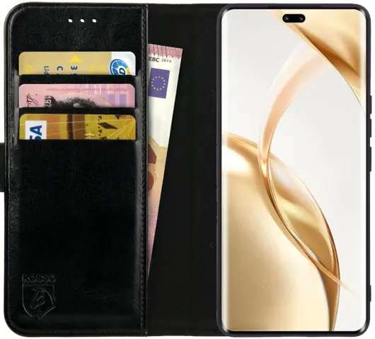 Rosso Element Honor 200 Hoesje Book Case Wallet Zwart afbeelding 1
