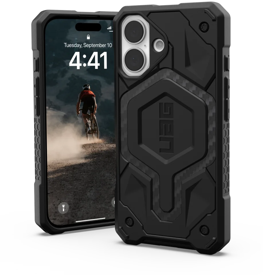 UAG Monarch Pro Apple iPhone 16 Hoesje MagSafe Back Cover Carbon Fiber afbeelding 1