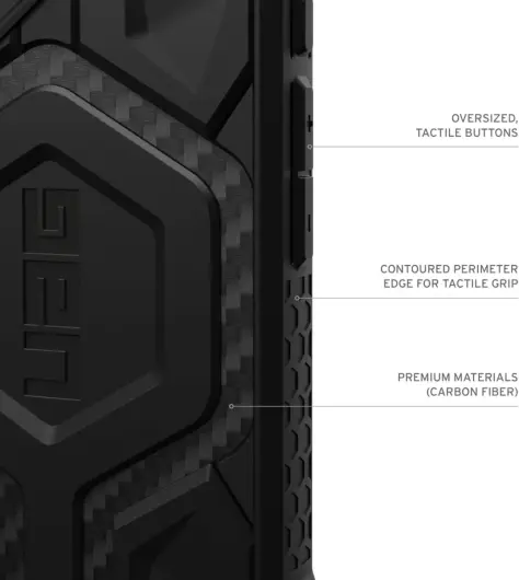 UAG Monarch Pro Apple iPhone 16 Hoesje MagSafe Back Cover Carbon Fiber afbeelding 4
