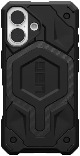 UAG Monarch Pro Apple iPhone 16 Hoesje MagSafe Back Cover Carbon Fiber afbeelding 2