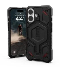 UAG Monarch Pro Apple iPhone 16 Hoesje MagSafe Back Cover Kevlar Zwart