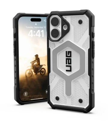 Urban Armor Gear Pathfinder Clear Apple iPhone 16 Hoesje Back Cover Ice Hoesjes