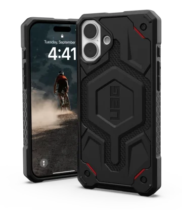 UAG Monarch Pro Apple iPhone 16 Plus Hoesje MagSafe Back Cover Kevlar Zwart Hoesjes