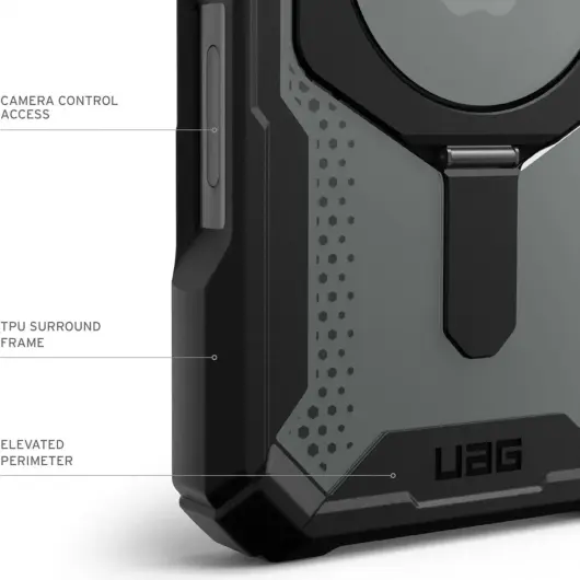 UAG Plasma XTE Apple iPhone 16 Plus Hoesje MagSafe Stand Back Cover Zwart afbeelding 5
