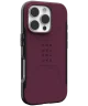 UAG Civilian Apple iPhone 16 Pro Hoesje MagSafe Back Cover Bordeaux